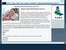 Tablet Screenshot of nursingalliancewestcoast.com